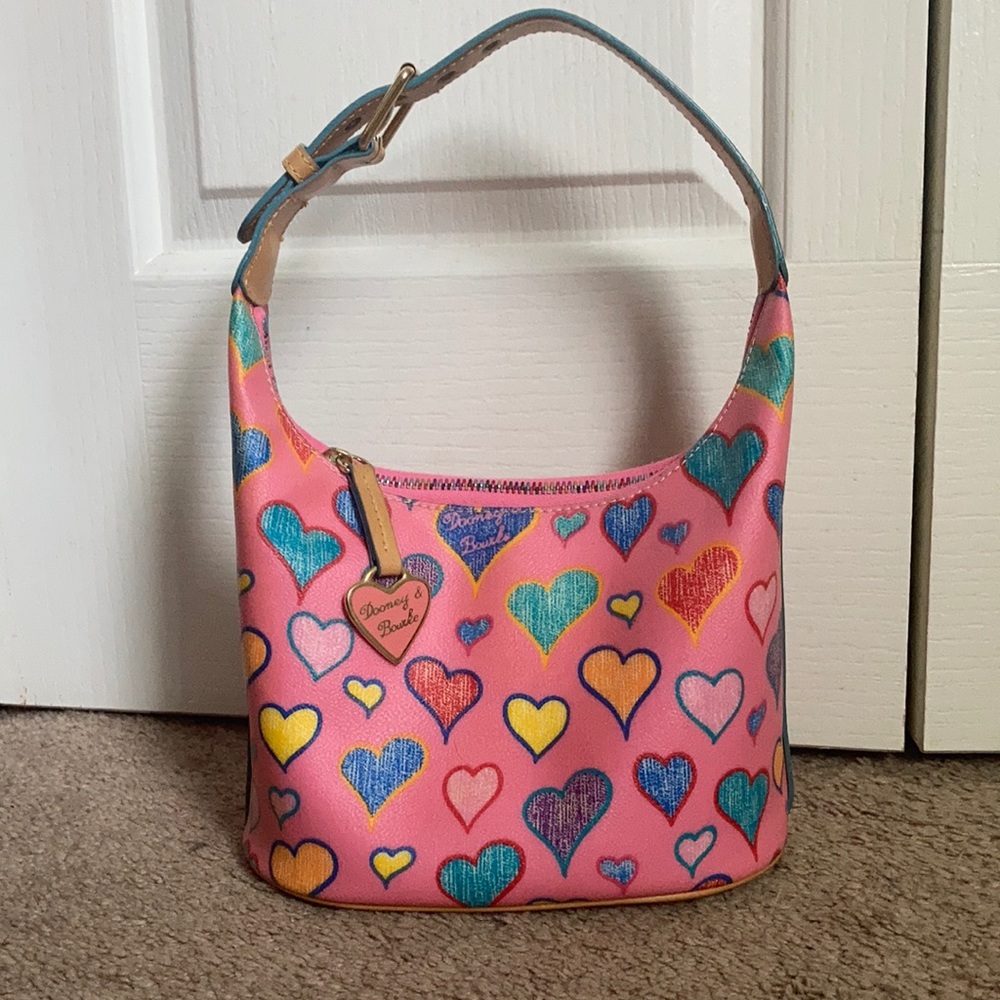 Dooney & Bourke Pink Heart Hobo Purse